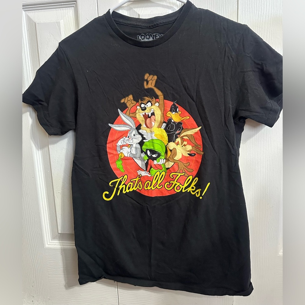 Warner Bros. Black and Red Looney Tunes Short Sleeve Tee